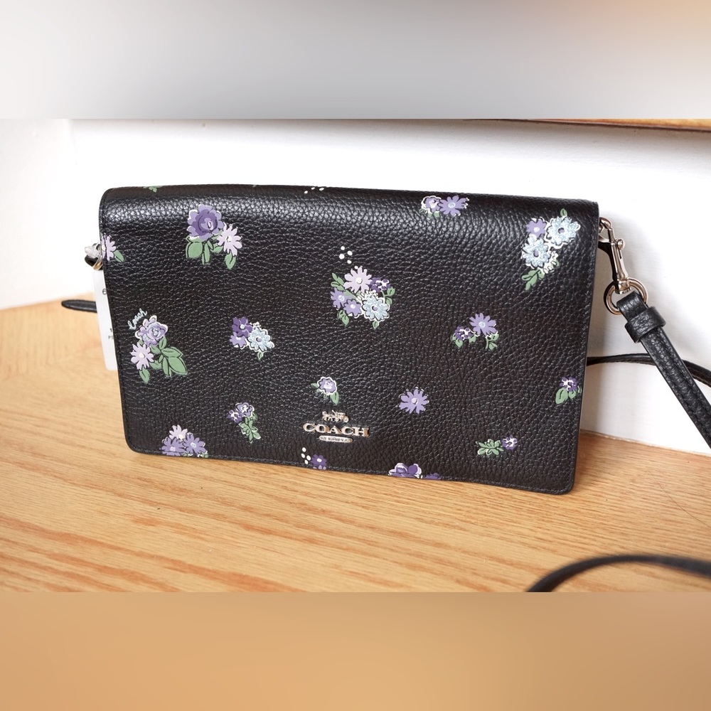 Coach black crossbody bag WOC NWT